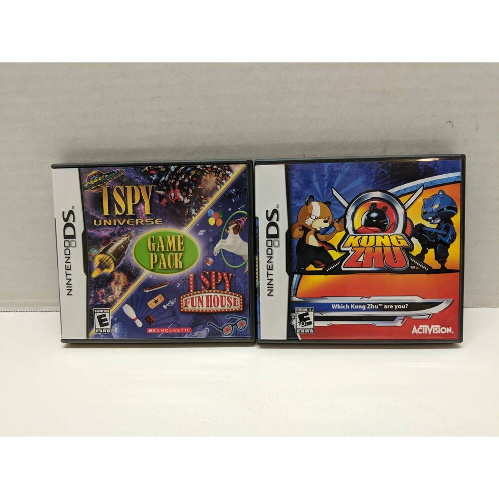 Lot of 2 Nintendo DS Games - Kung Zhu & I Spy Game Pack